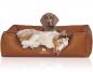 Preview: Knuffelwuff Hundebett Henderson aus marmoriertem Kunstleder