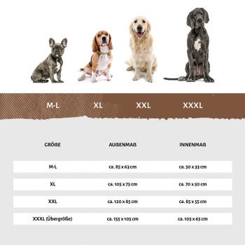 Knuffelwuff Orthopädisches Hundebett Amelie aus Velours mit Handwebcharakter
