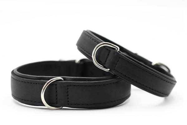 Halsband Klassik Premium schwarz-schwarz